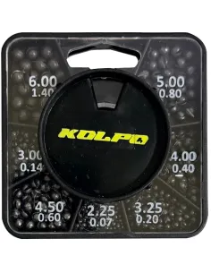 Kolpo Mascot Square Super Calibrated Split Shot Large Sizes – 7 Weights of Lead Line