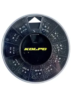 Kolpo Mascot Round 11 Compartments – Super-calibrated split pellets for professional technical fishing lines