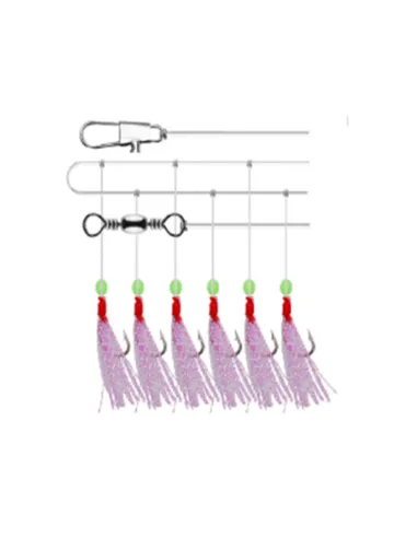 Kolpo Sabiki Colored Silk 6 Ami Japan Hook – Multicolor Mounting Boat Sea Fishing