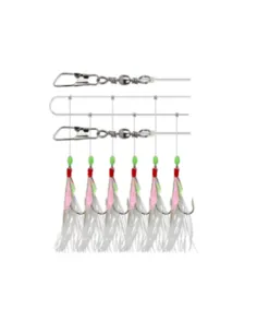 Kolpo Fish Skin Sabiki 5 Ami 4/0 Euro Hook – Professional Rig for Mackerel and Predators