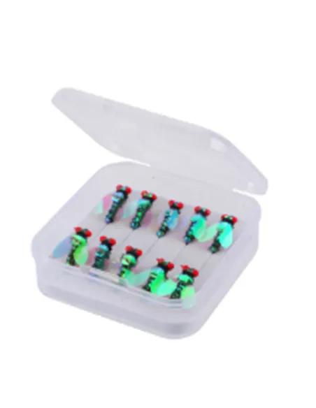 Kolpo Artificial Flies for Fly Fishing – Box of 10 with Hooks 12, 14, and 16