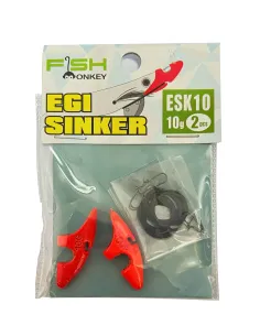 Kolpo Egi Sinker Leads for Squid Jigging 10g 15g – Weights for Eging Squid Jigging – Pack of 2