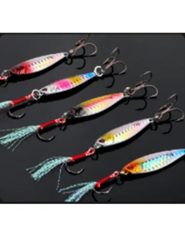 Kolpo Vertical Jig 20g with Assist Hook and Treble Hook – Artificial Metal Jig for Vertical Fishing