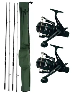 Kit CarpFishing 2 rods 2 reels 1 scabbard
