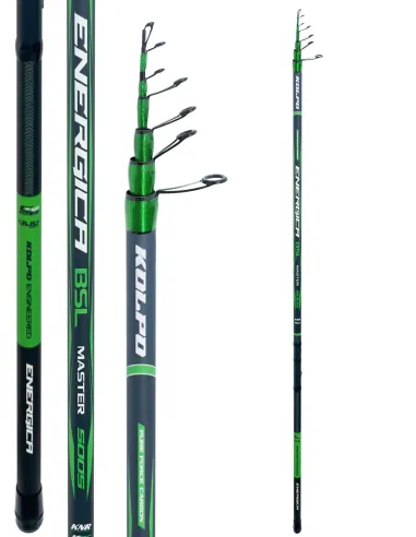 Kolpo Energica BSL – 4m/5m Carbon Bolognese Rod, K-SIC Guides, Lightweight and High-Performance