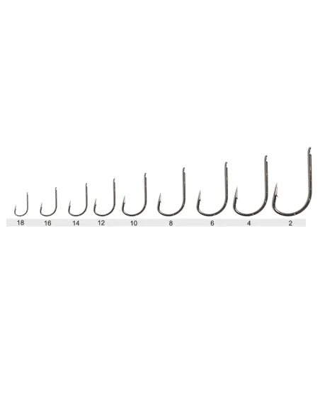 Kolpo Brutale 80603H Black Nickel Fishing Hooks with Forged Spade 0.8 mm Wire with Barb – 20 Pieces