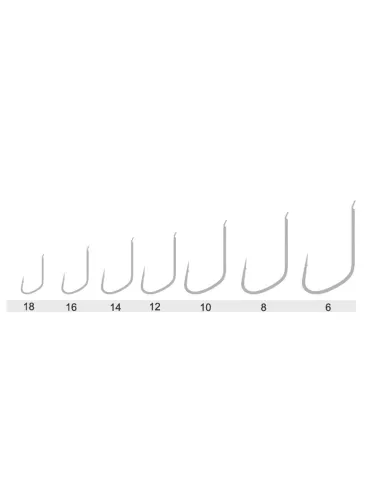 Kolpo Brutale 81412B White Nickel Forged Fishing Hooks with Spade and Barb 1.0 mm Wire – 20 Pieces