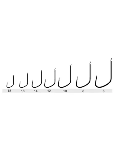 Kolpo Brutale 81412H Black Nickel Forged Fishing Hooks with Spade and Barb, 1.0 mm Wire – Pack of 20