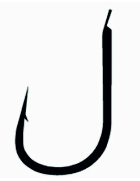 Kolpo Brutale 80215H Black Nickel Forged Fishing Hooks with Spade and Barb, 1.0 mm Wire – Pack of 20
