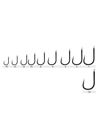 Kolpo Brutale 80215H Black Nickel Forged Fishing Hooks with Spade and Barb, 1.0 mm Wire – Pack of 20