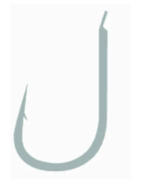Kolpo Brutale 80213B White Nickel Forged Fishing Hooks with Spade and Barb, 2.0 mm Wire – Pack of 20
