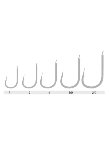 Kolpo Brutale 80213B White Nickel Forged Fishing Hooks with Spade and Barb, 2.0 mm Wire – Pack of 20
