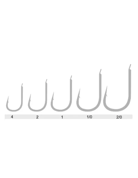 Kolpo Brutale 80213B White Nickel Forged Fishing Hooks with Spade and Barb, 2.0 mm Wire – Pack of 20