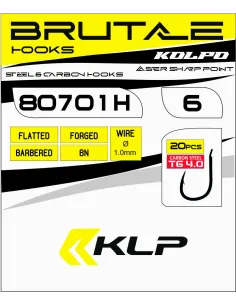 Kolpo Brutale 80701H Black Nickel Forged Fishing Hooks with Spade and Super Cut Tip – 20 Pieces 2