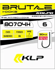 Kolpo Brutale 80704H Black Nickel Forged Fishing Hooks with Eye and Super Cut Point – 20 Pieces 2
