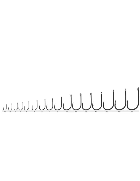 Kolpo Brutale 80704H Black Nickel Forged Fishing Hooks with Eye and Super Cut Point – 20 Pieces