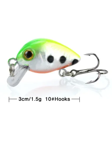 Mini Minnow Troutkiller Kolpo 1.5g Artificial Trout Area for Lake River Stream Trout
