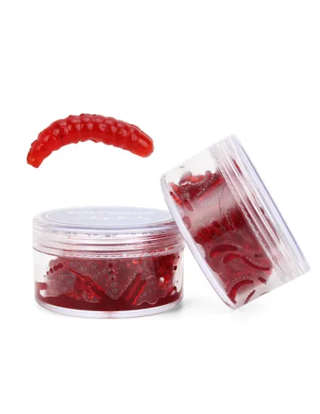 Kolpo 1.8cm Fake Silicone Maggot – Artificial Baits for All Types of Fishing