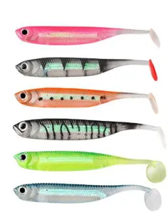 Kolpo Real Fish Rubber Shad 7.5cm 2.2g Soft Bait Spinning Sea Lake River Predators 3pcs