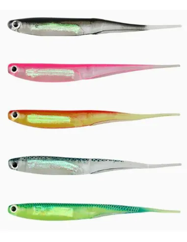 Kolpo Rubberized Fish 10cm 3g Vibrating Tail Lumo Body Soft Bait Spinning Sea Lake River 3pcs