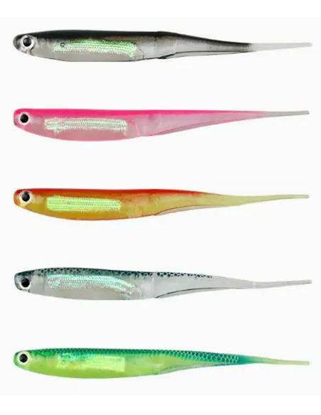 Kolpo Rubberized Fish 10cm 3g Vibrating Tail Lumo Body Soft Bait Spinning Sea Lake River 3pcs