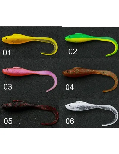 Kolpo 6.5cm 2.2g Rubberized Artificial Sickle Fish Spinning Sea Lake River 5pcs