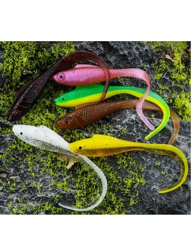 Kolpo 6.5cm 2.2g Rubberized Artificial Sickle Fish Spinning Sea Lake River 5pcs