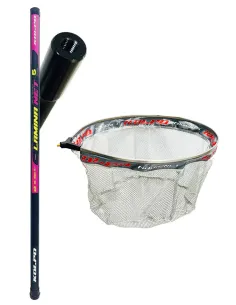 Kolpo Combo Lamina Net + Magic Net Silver – 5m Power Fiber Telescopic Landing Net + Universal Nylon Head