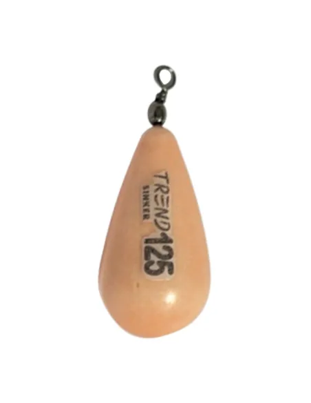 Trend Piombo Pera Fluorescente 125g con Girella | Surfcasting Mare Alta Visibilità Fosforescente Home Trend Sinker