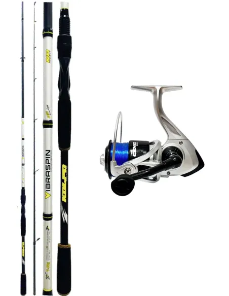 Kolpo Vibra Spin 2.70 m 7–40 g Spinning Kit + Genio Reel with Line – Long Range and Versatile Combo
