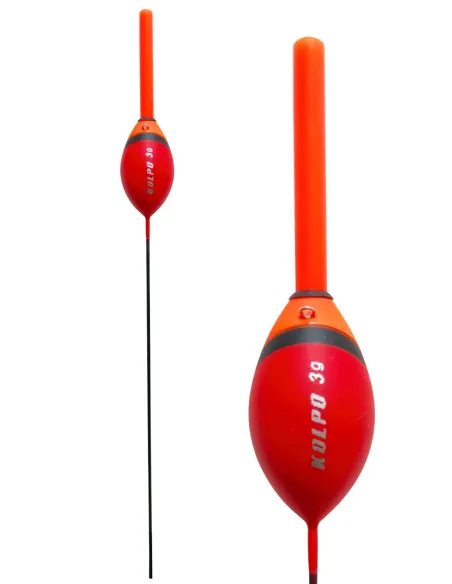 Kolpo Liro Fishing Float Red and Orange High Visibility Sea Lake River Sensitive and Reliable ultra visibe