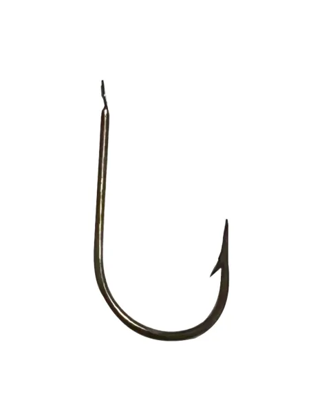 Mustad 39853 – Wide Bend, Crooked, Forged Spade Hook, Bronzed | Pack of 50