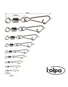 Kolpo Girelle Rolling with Fishing Carabiner 12pcs 2
