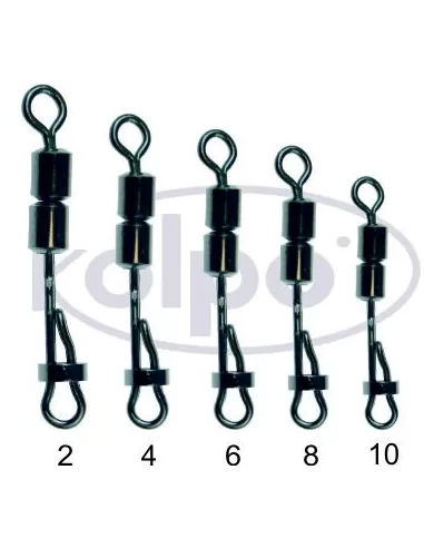 Girelle da Pesca Kolpo Hight Speed Side Rolling Swivels 6 pz Minuteria Kolpo