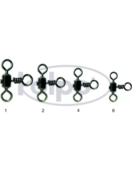 Girelle da Pesca Kolpo Cross Line Rolling Swivel 10 pz Minuteria Kolpo