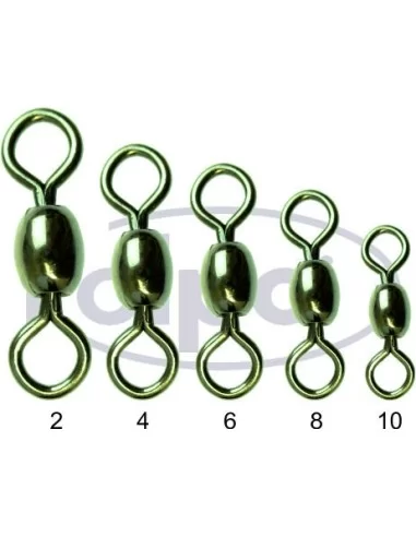 Girelle da Pesca Kolpo Crane Swivel 10 pz Minuteria Kolpo
