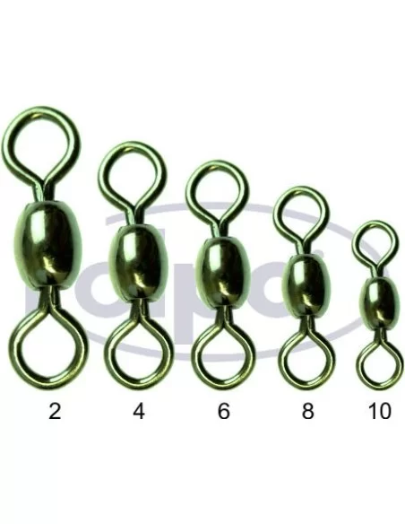 Girelle da Pesca Kolpo Crane Swivel 10 pz Minuteria Kolpo