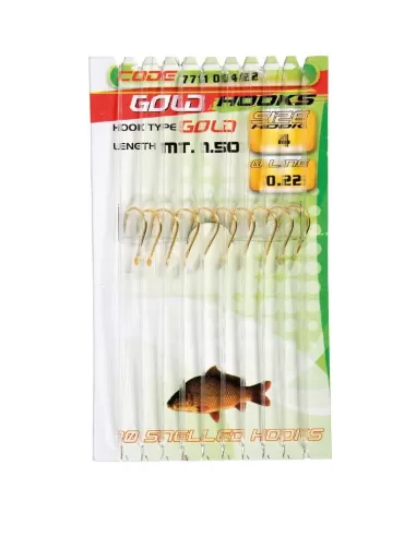 Ami legati Dorati Gold Hooks 10 pz