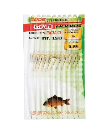 Ami legati Dorati Gold Hooks 10 pz