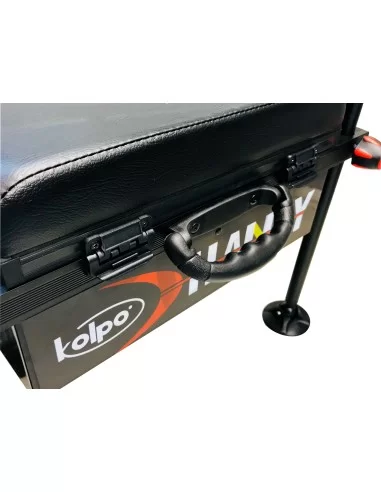 Kolpo Handy Paniere Confort Light Panchetto Con Schienale Black Edition 