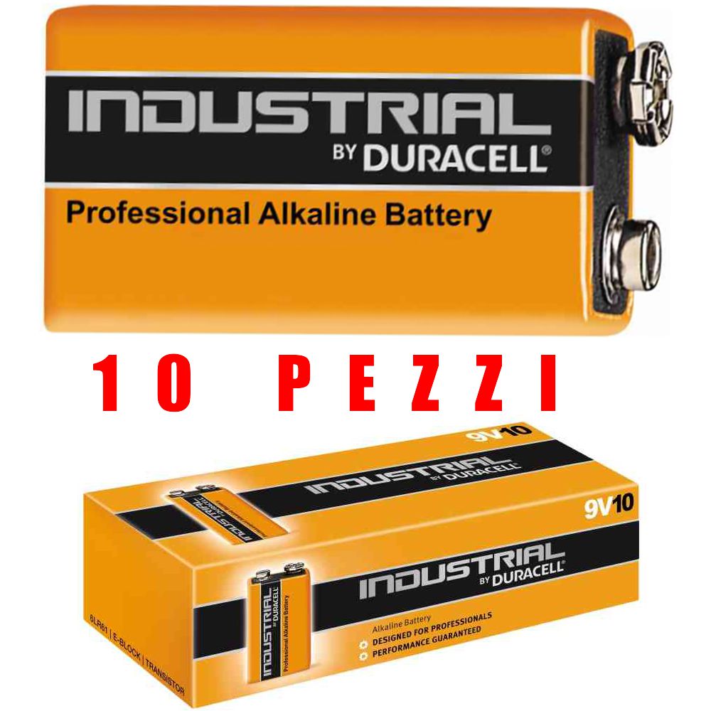 DURACELL INDUSTRIAL 9V PP3 MN1604 Professional blocco batterie ad alte prestazioni 