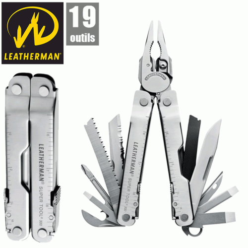 Leatherman Super Tool 300 With Leather Sheath multiuse Pressionale 19 Tools in one Leatherman
