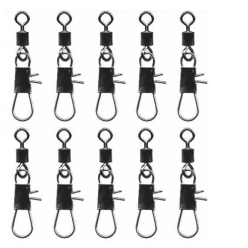 Mistrall Rolling Fishing Swivels with Interlock Carabiner 10 pcs Mistrall