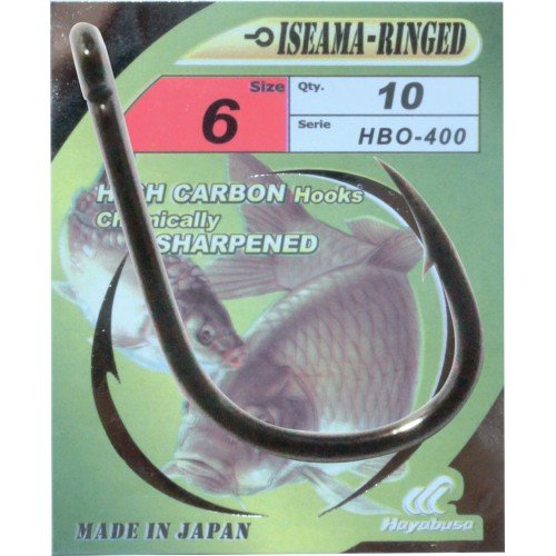 Hayabusa HBO-400 Ami da Pesca Con Occhiello High Carbon 10 pz Hayabusa