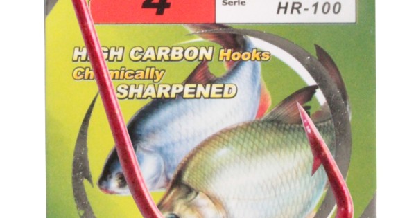 Hayabusa HR-100 Fishing Hooks High Carbon Red Micro Barb 10 pcs
