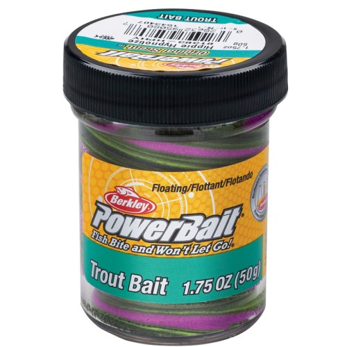 Berkley Powerbait Glitter Trout Bait Pastella per Trote Colore Hippie Hypnotize Extra Scent Berkley
