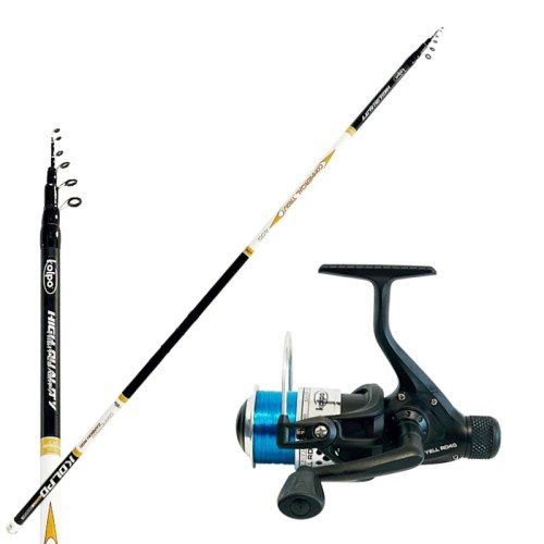 Combo for Trout Fishing in Lake with Carboinio Rod Reel and Wire Kolpo
