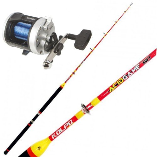Fishing Kit Trolling Rod Acid Reel Rotating with Wire Mistrall