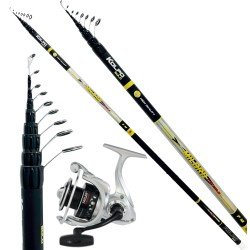 Bolognese Fishing Kit with Carbon Rod 6 Meters Reel 7 bb