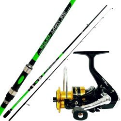 Fishing Kit Spinning Light Rod and Reel with Aluminum Coil
